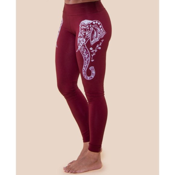 Decorated Elephant Organic Cotton Leggings - Picture 2 of 2